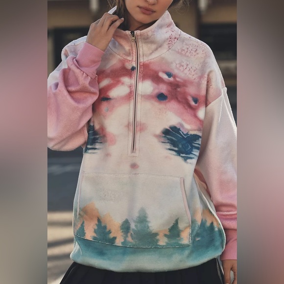 Anthropologie Tops - NWT Anthropologie PILCRO HALF-ZIP PULLOVER SWEATSHIRT. Size Small